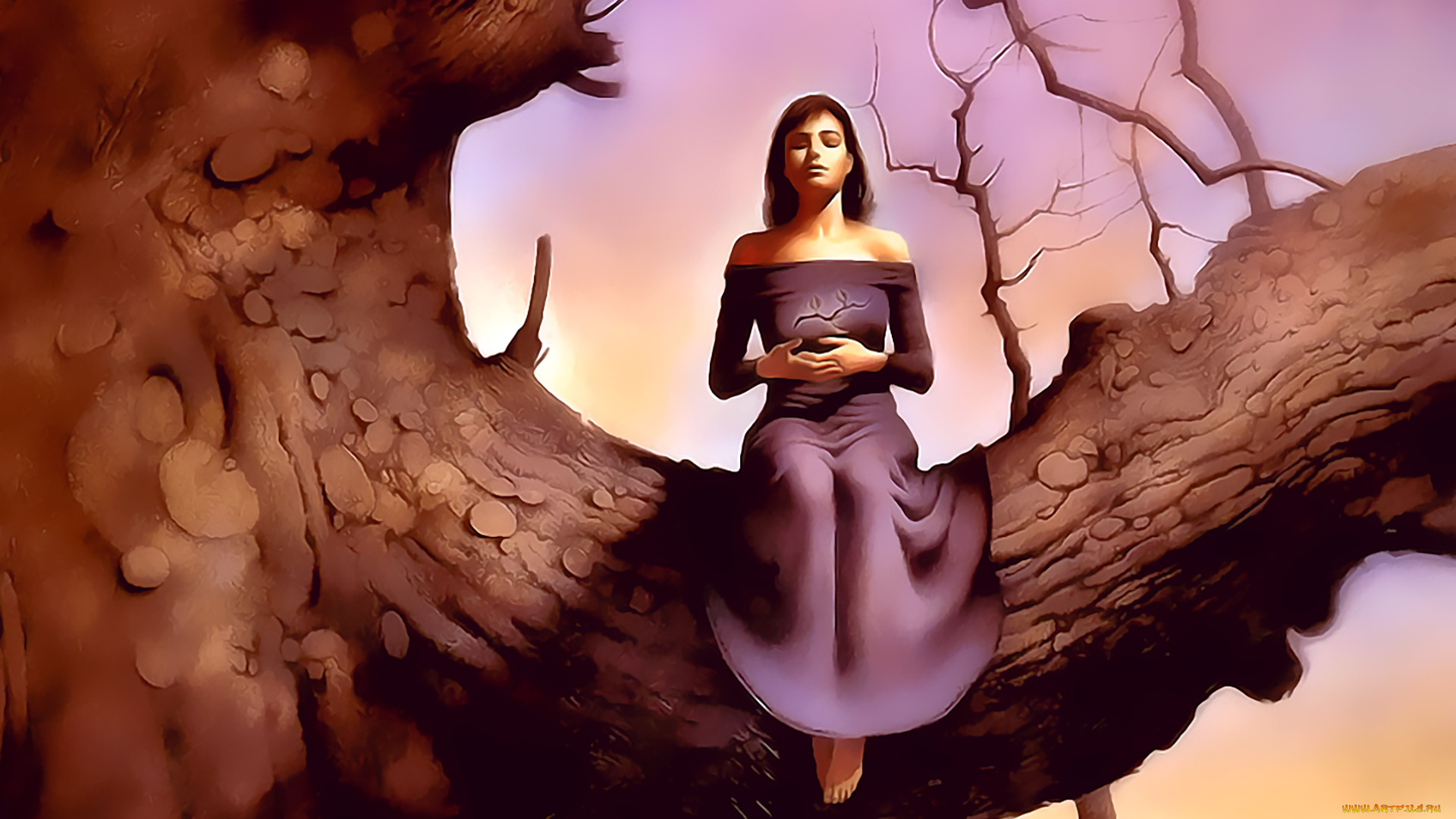 календари, фэнтези, девушка, дерево, природа, растение, calendar, 2020