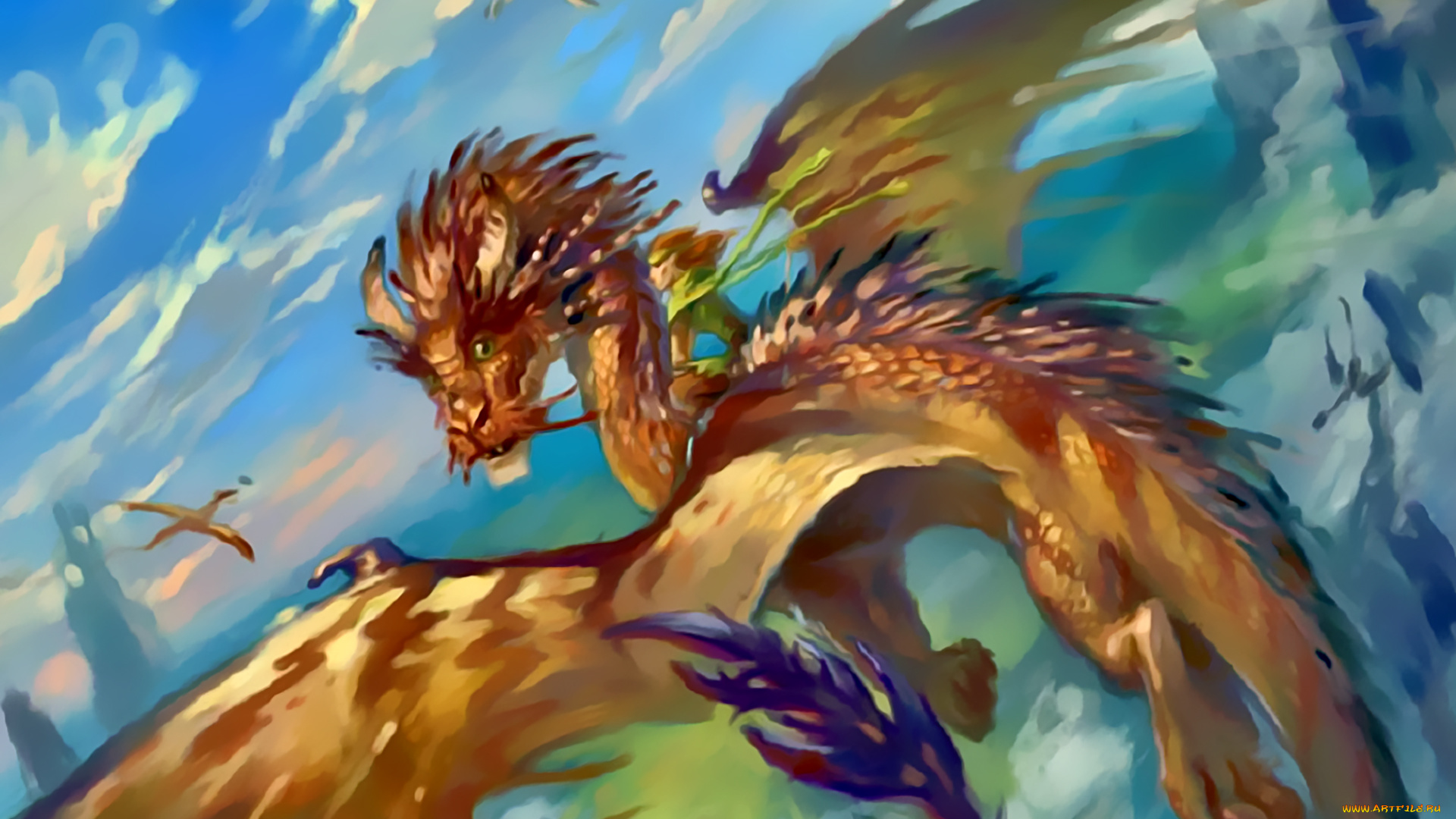 календари, фэнтези, дракон, полет, calendar, 2020