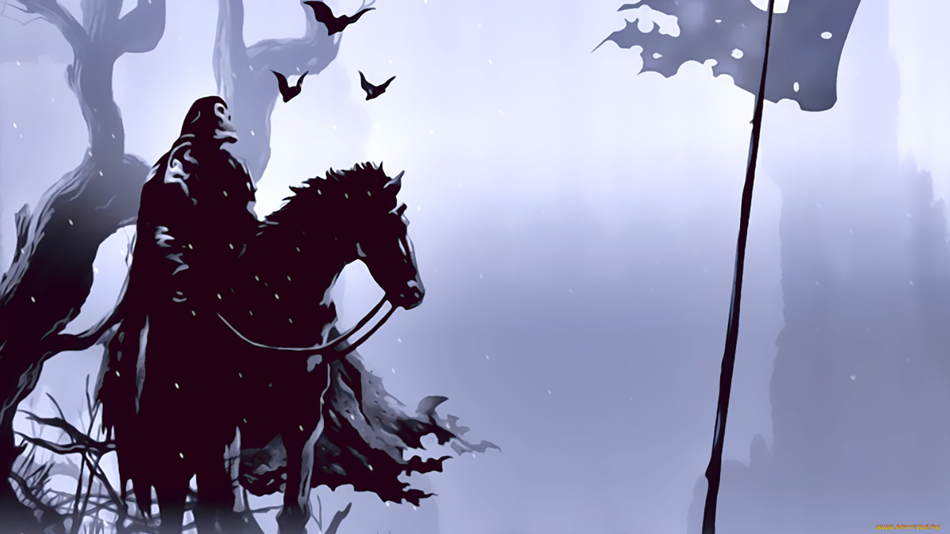 календари, фэнтези, нежить, лошадь, конь, капюшон, calendar, 2020