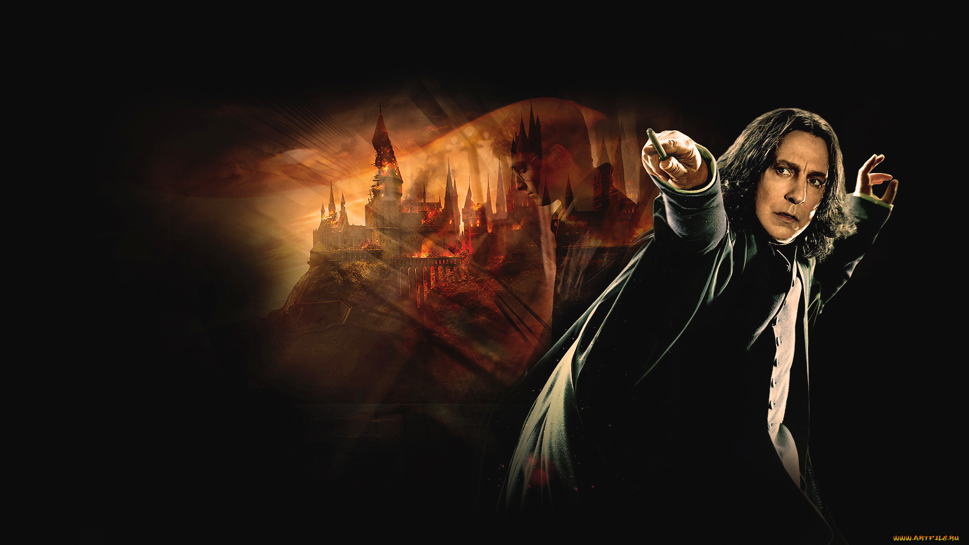 кино, фильмы, harry, potter, and, the, deathly, hallows, , part, ii, хогвардс, гарри, поттер, северус, снейп