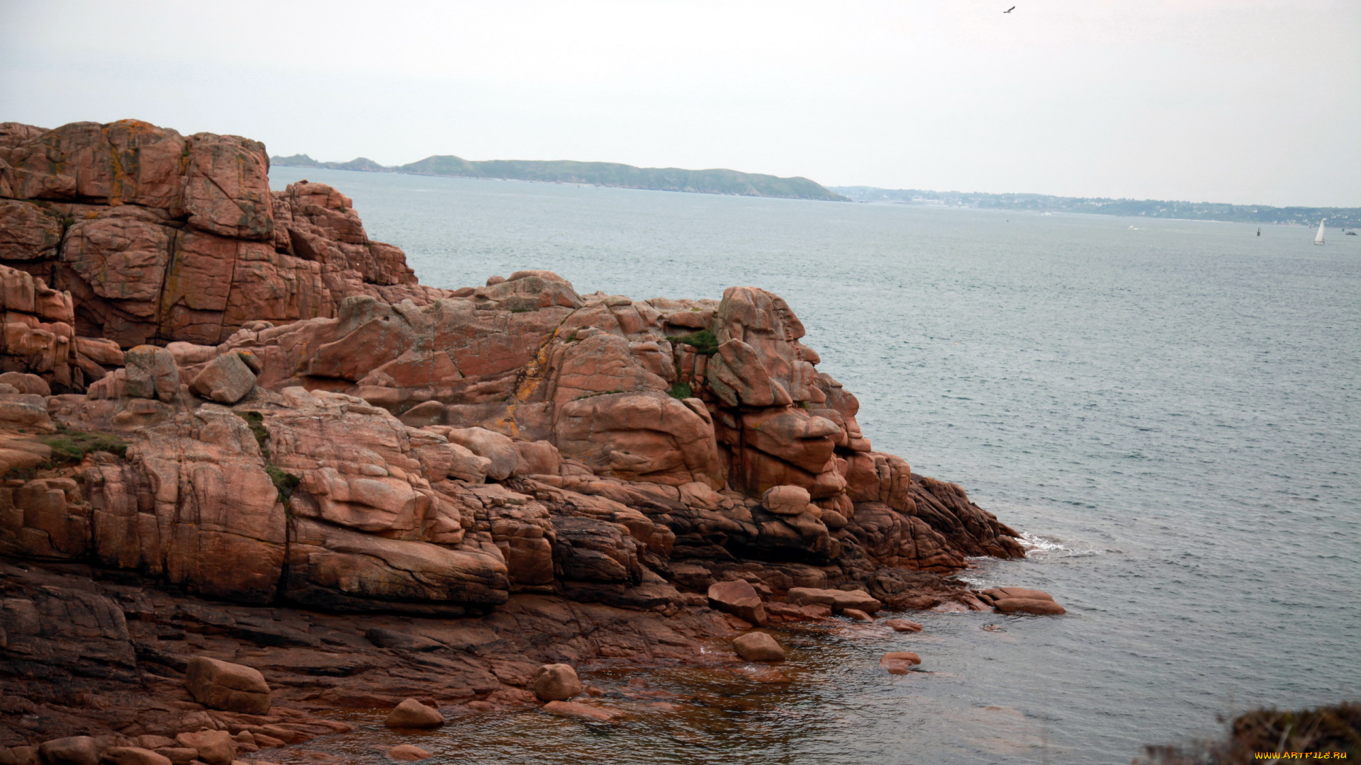 бретань, франция, природа, побережье