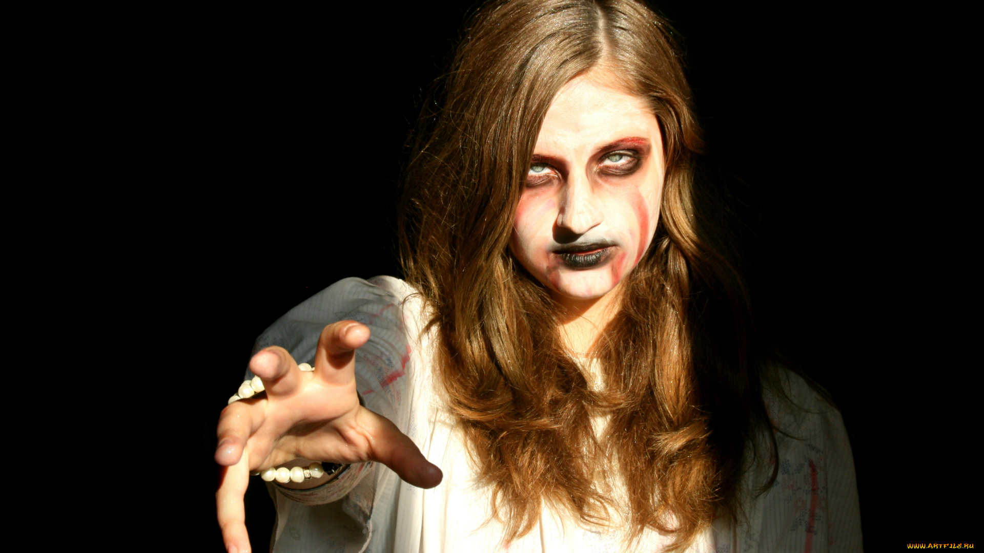 девушки, -, креатив, , косплей, зомби, костюм