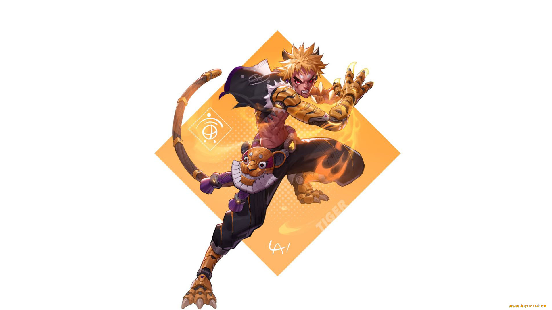 фэнтези, роботы, , киборги, , механизмы, тигр, киборг, маска