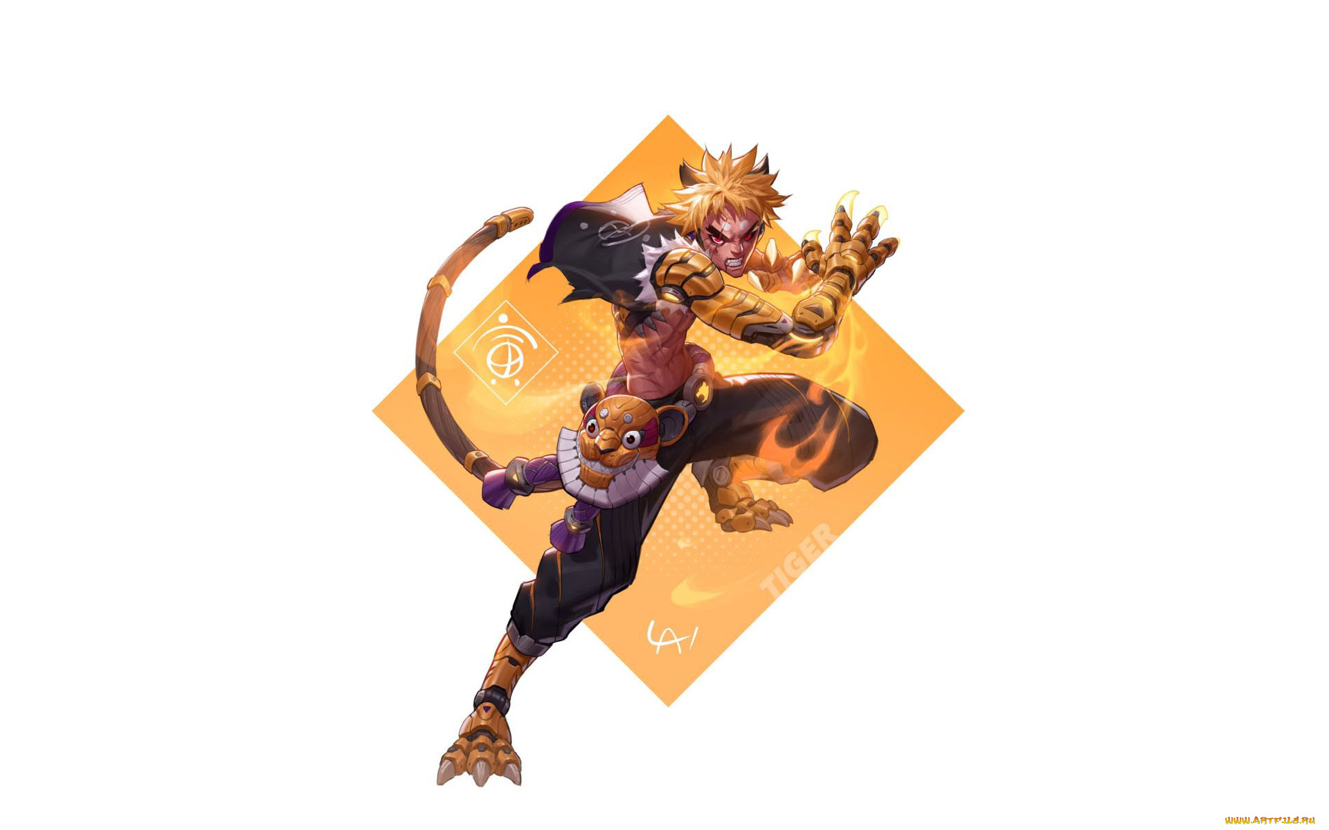 фэнтези, роботы, , киборги, , механизмы, тигр, киборг, маска