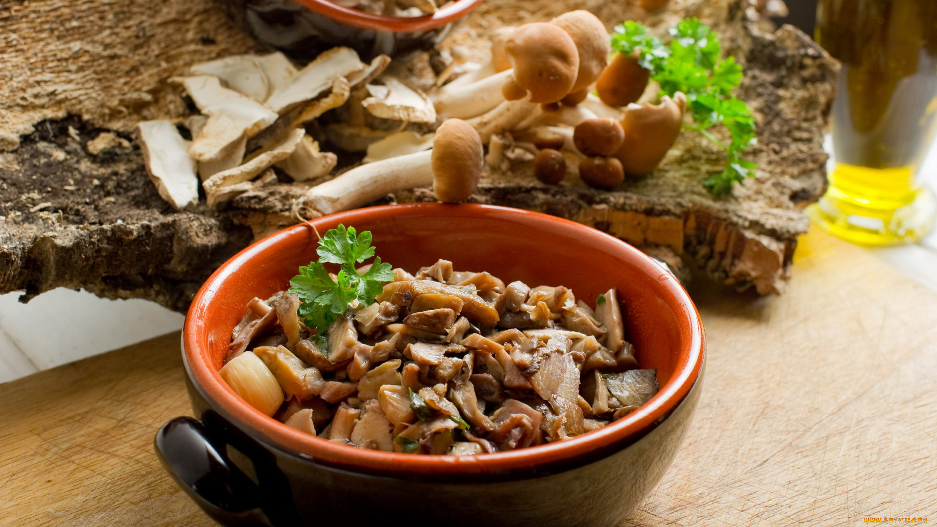 еда, грибы, , грибные, блюда, миска, маринованные, петрушка