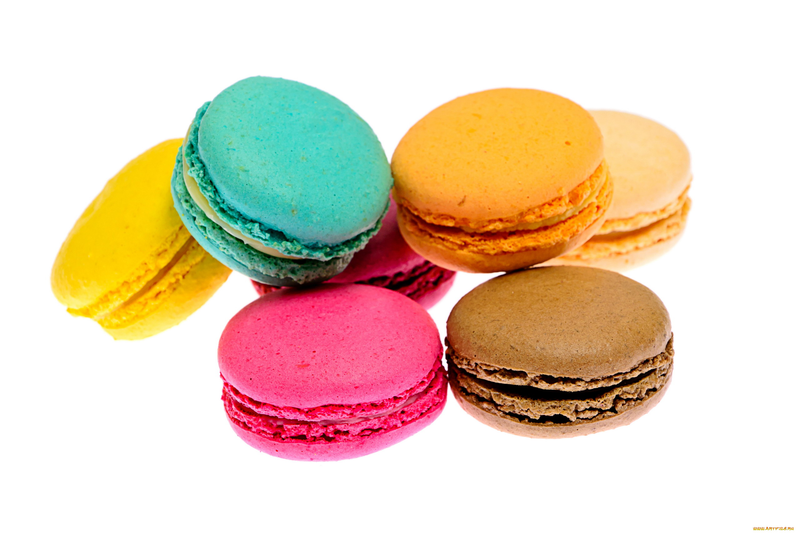 еда, макаруны, лакомство, печенье, ассорти