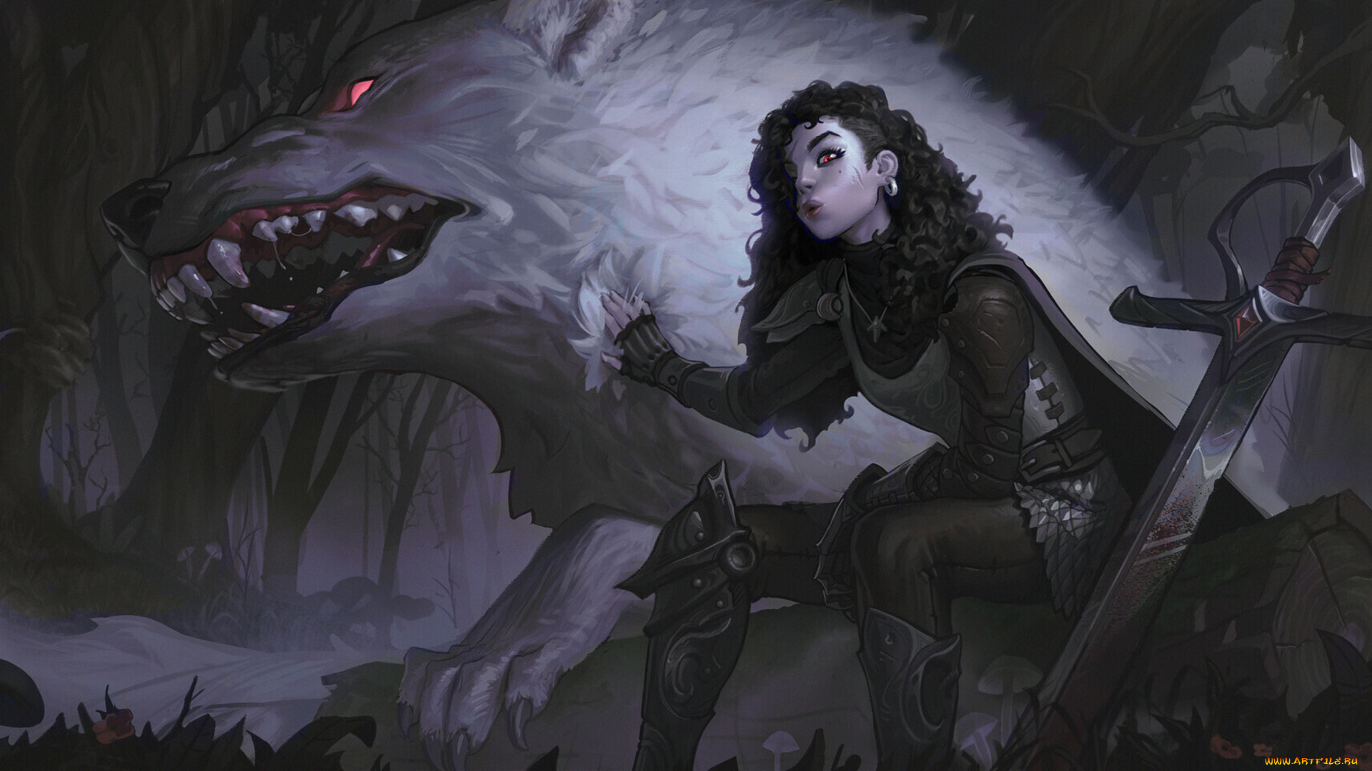 фэнтези, красавицы, и, чудовища, девушка, и, зверь
