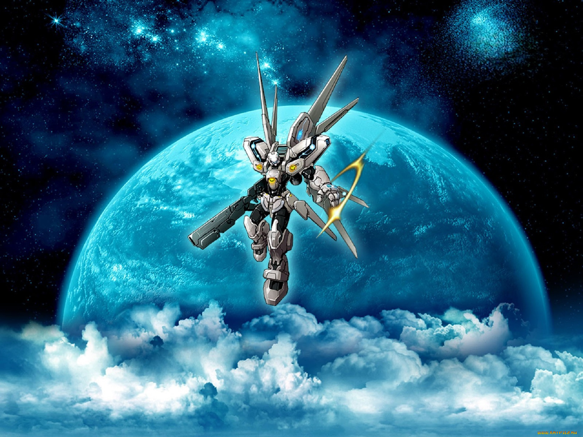 видео, игры, zero, online, робот, киборг, оружие, облака, планета