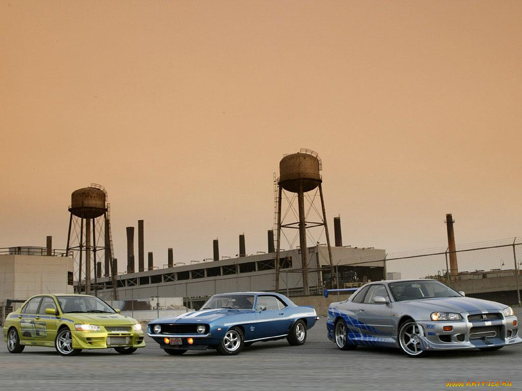 автомобили, разные, вместе