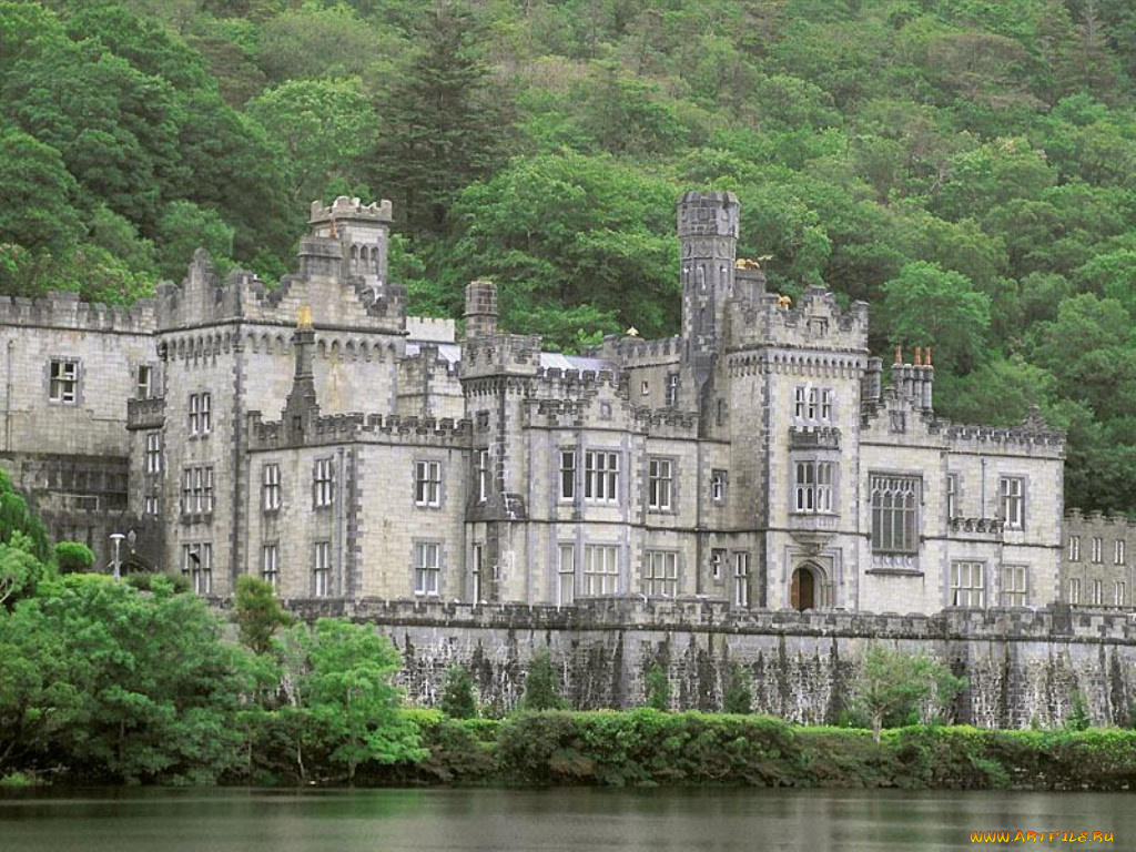 kylemore, abbey, города, дворцы, замки, крепости