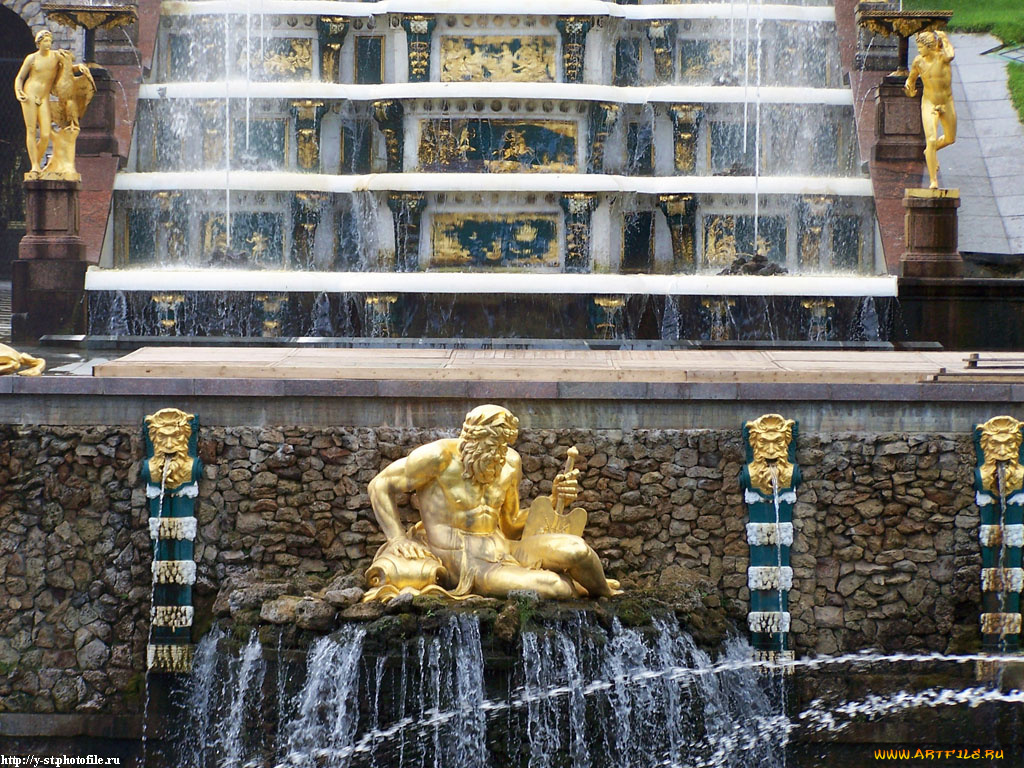 петергоф, нижний, парк, лето, 2005, города, санкт, петербург, россия