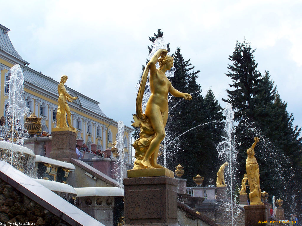 петергоф, нижний, парк, лето, 2005, города, санкт, петербург, россия