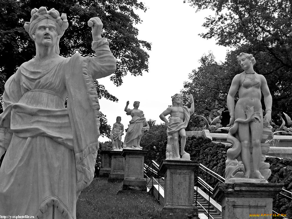 петергоф, нижний, парк, лето, 2005, города, санкт, петербург, россия