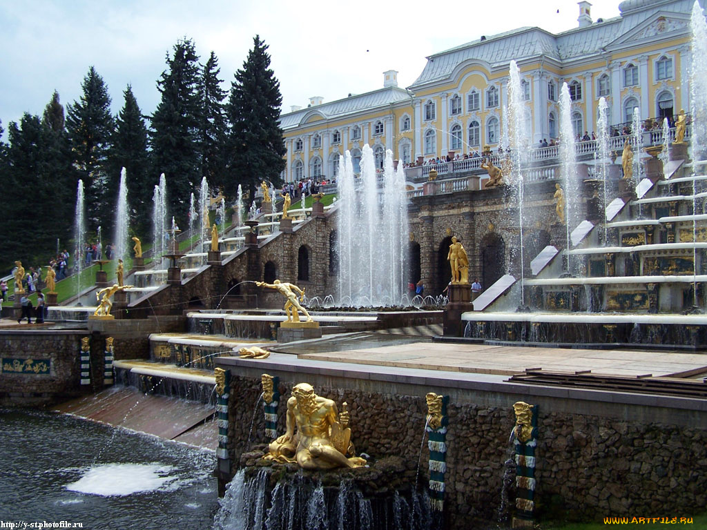 петергоф, нижний, парк, лето, 2005, города, санкт, петербург, россия