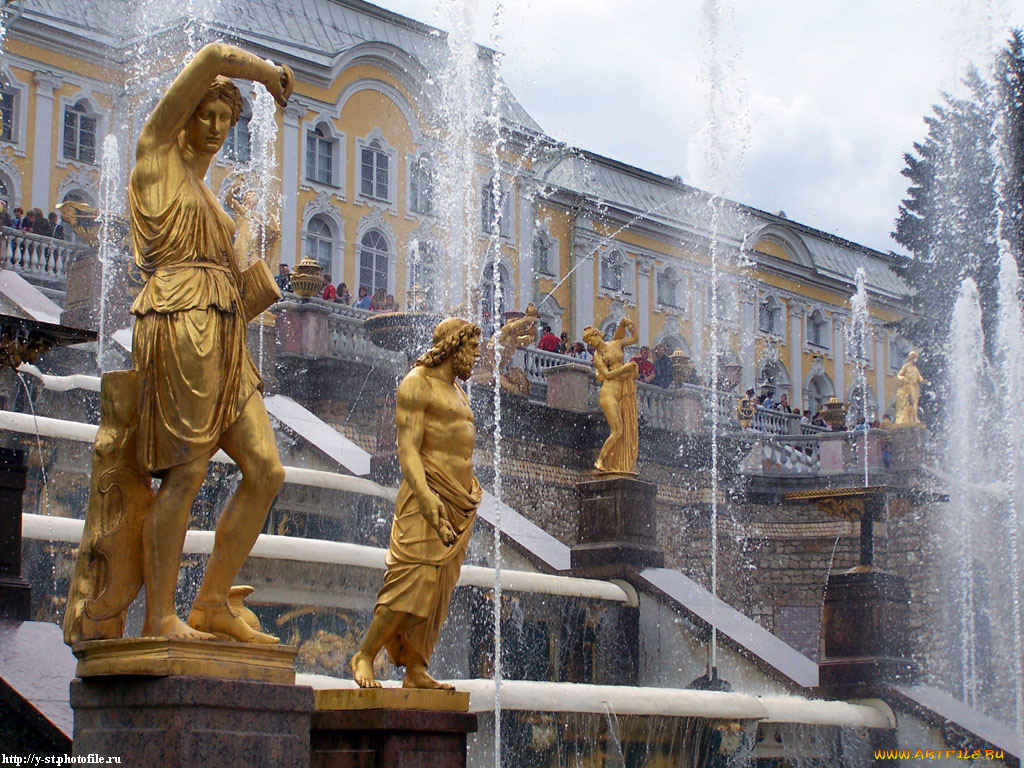 петергоф, нижний, парк, лето, 2005, города, санкт, петербург, россия