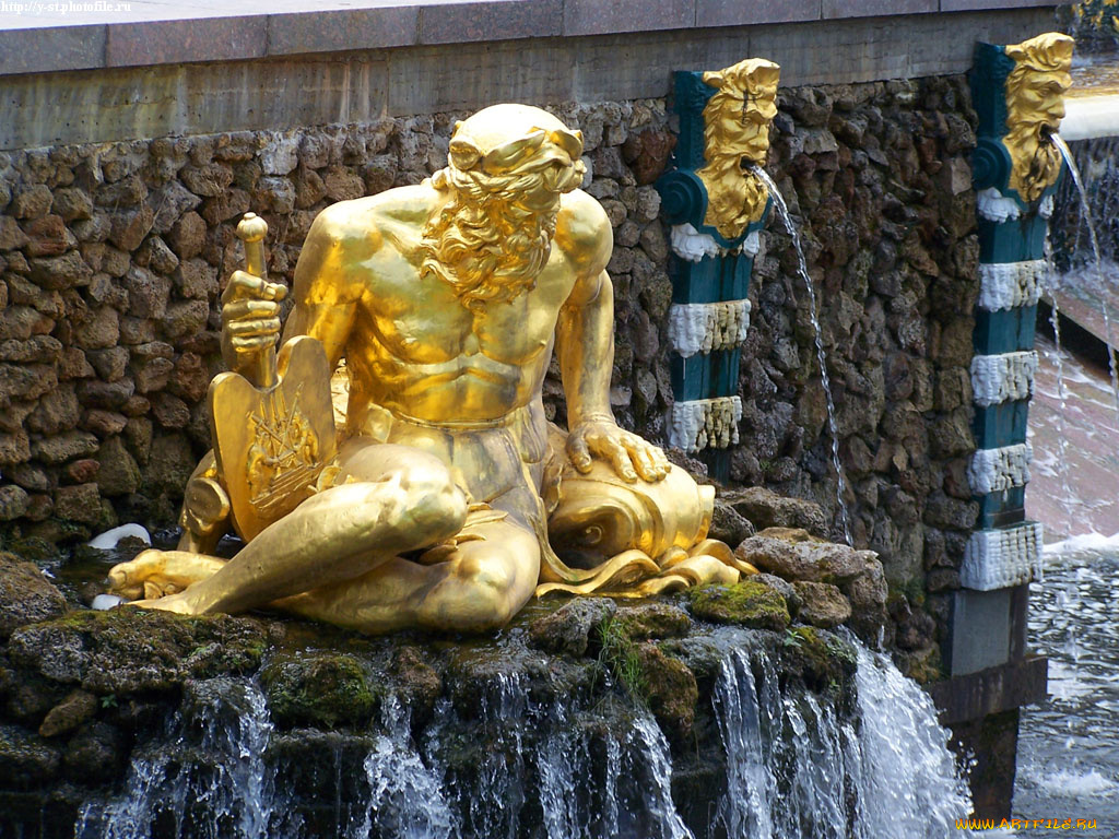 петергоф, нижний, парк, лето, 2005, города, санкт, петербург, россия