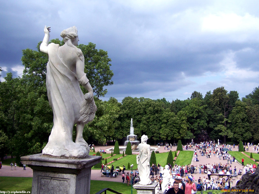 петергоф, нижний, парк, лето, 2005, города, санкт, петербург, россия