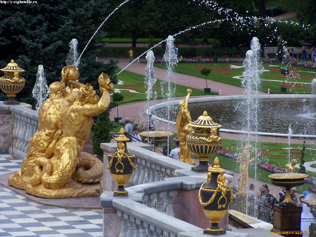 петергоф, нижний, парк, лето, 2005, города, санкт, петербург, россия