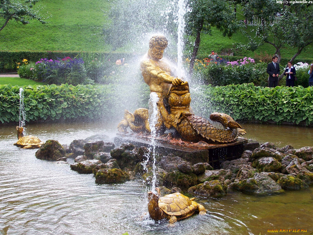 петергоф, нижний, парк, лето, 2005, города, санкт, петербург, россия