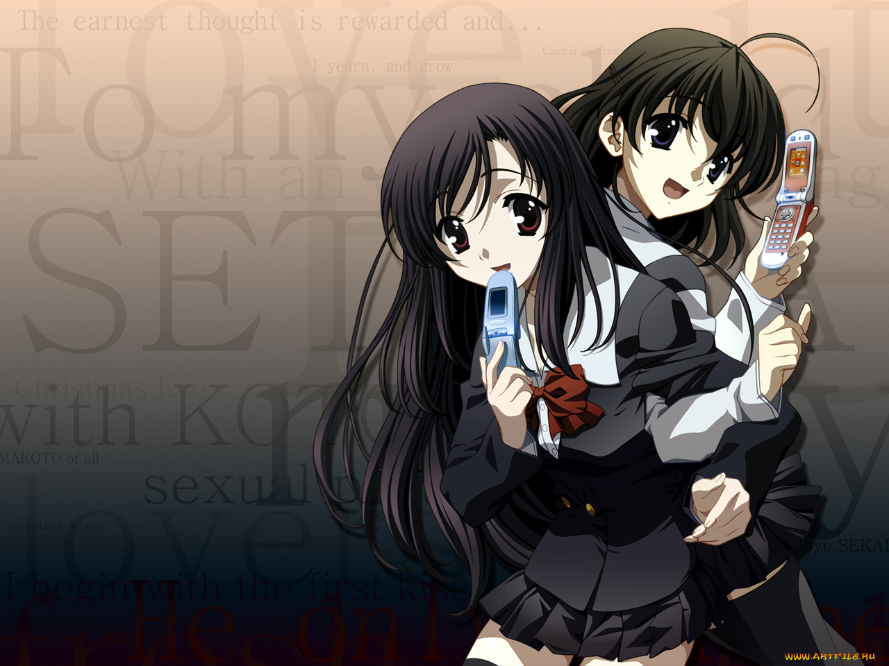 аниме, school, days