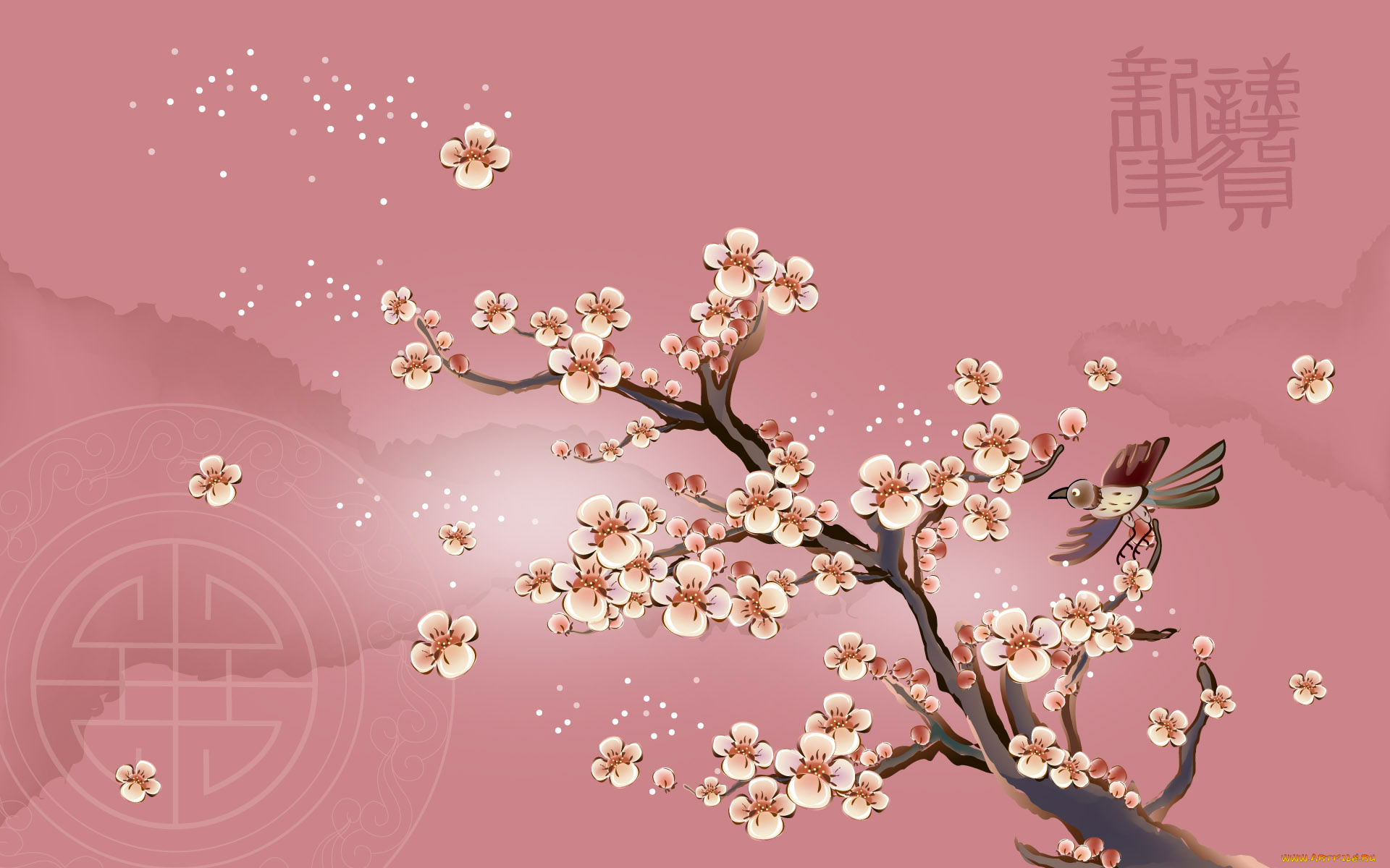 рисованные, цветы