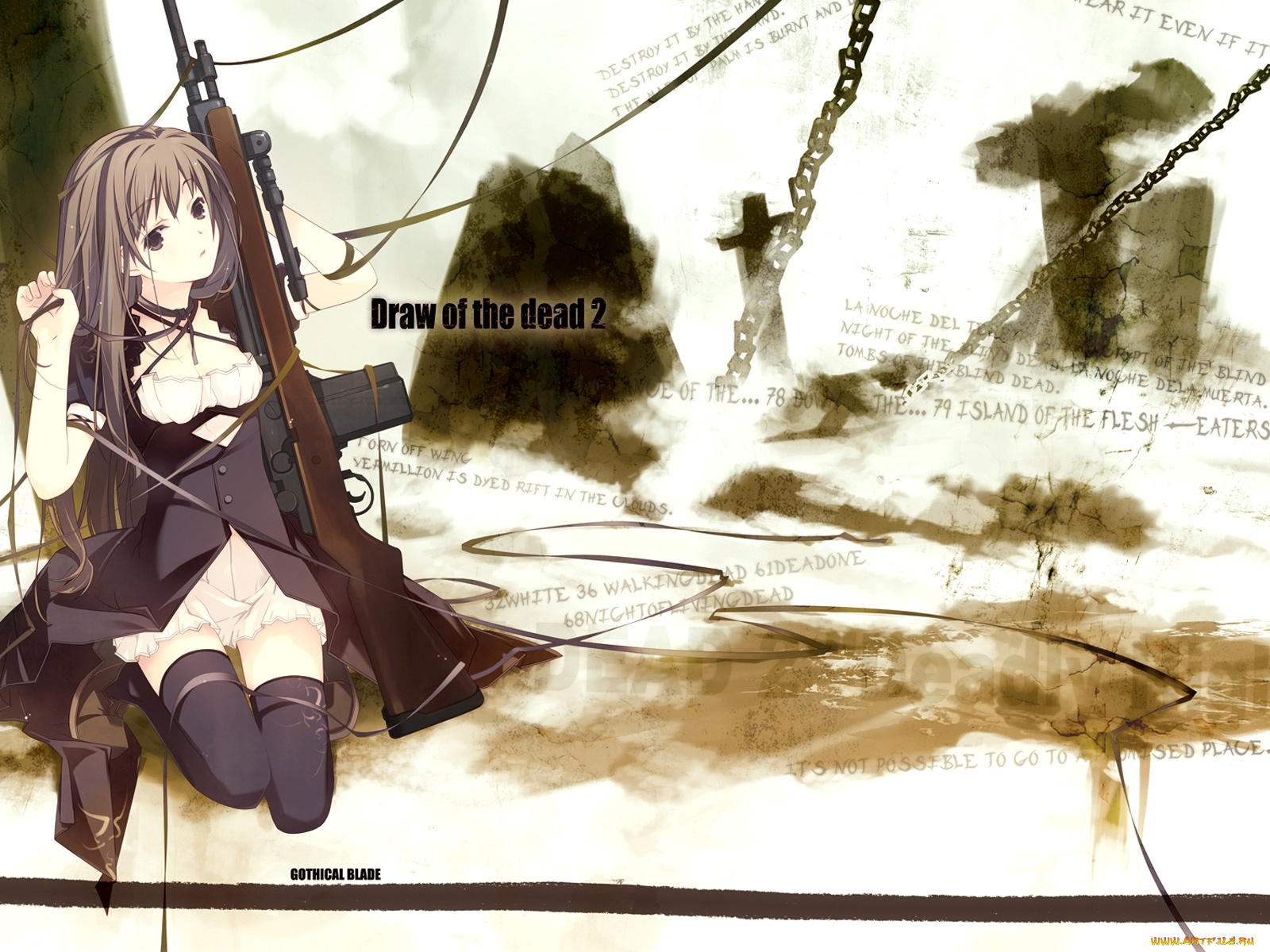 аниме, weapon, blood, technology