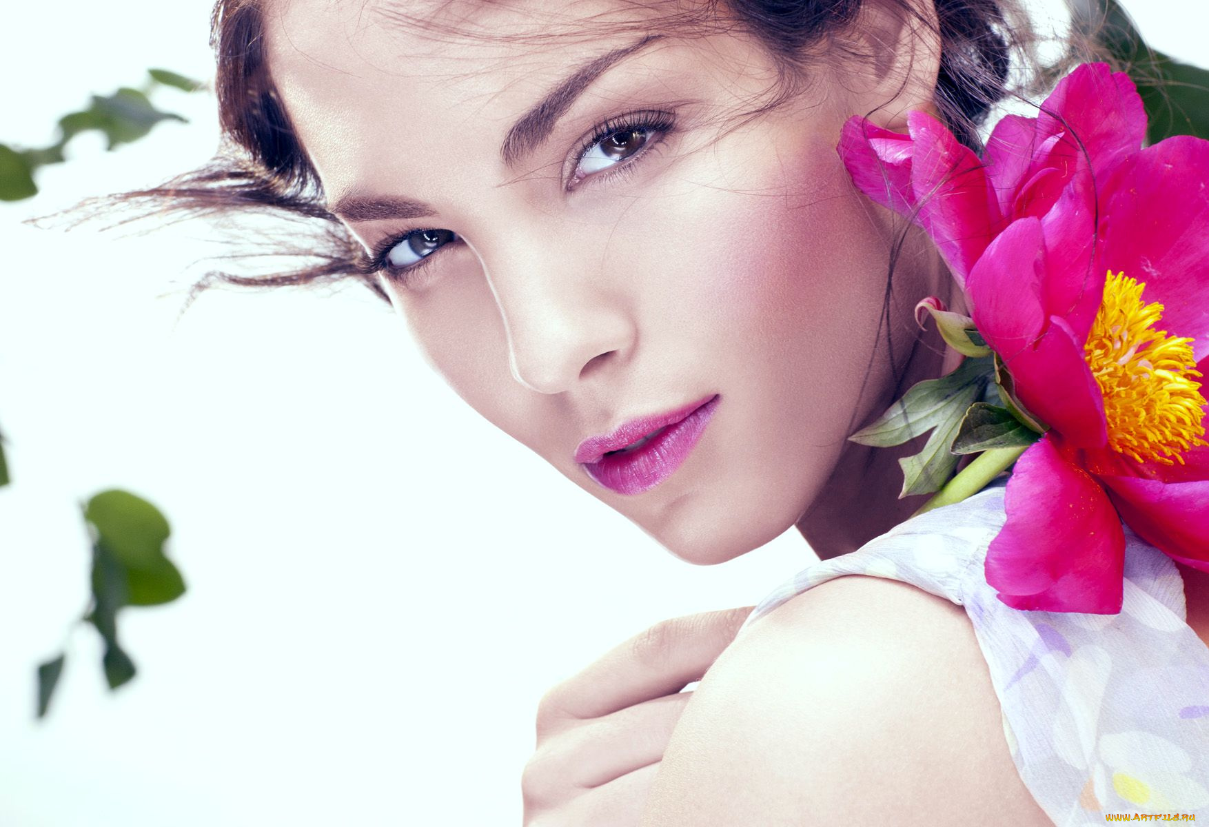 Andi, Muise, девушки, , , пион, волосы, лицо