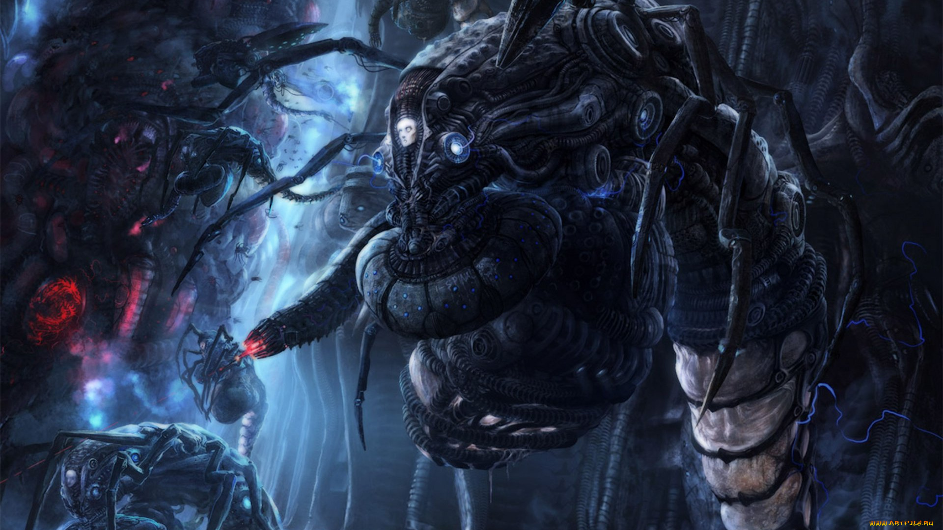 фэнтези, роботы, киборги, механизмы, клешни, механизм