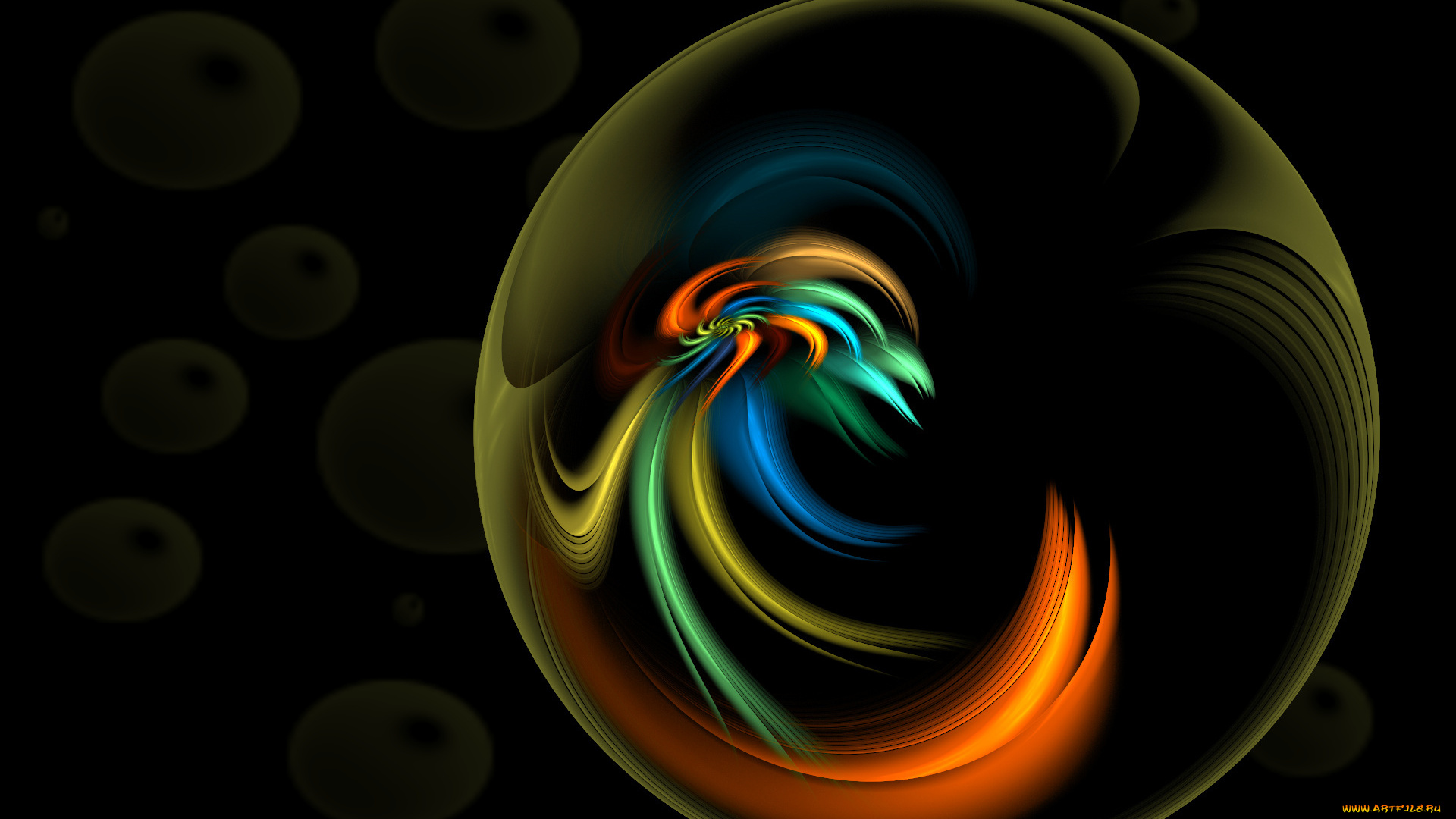 3д, графика, fractal, фракталы, фон, цвета, узор