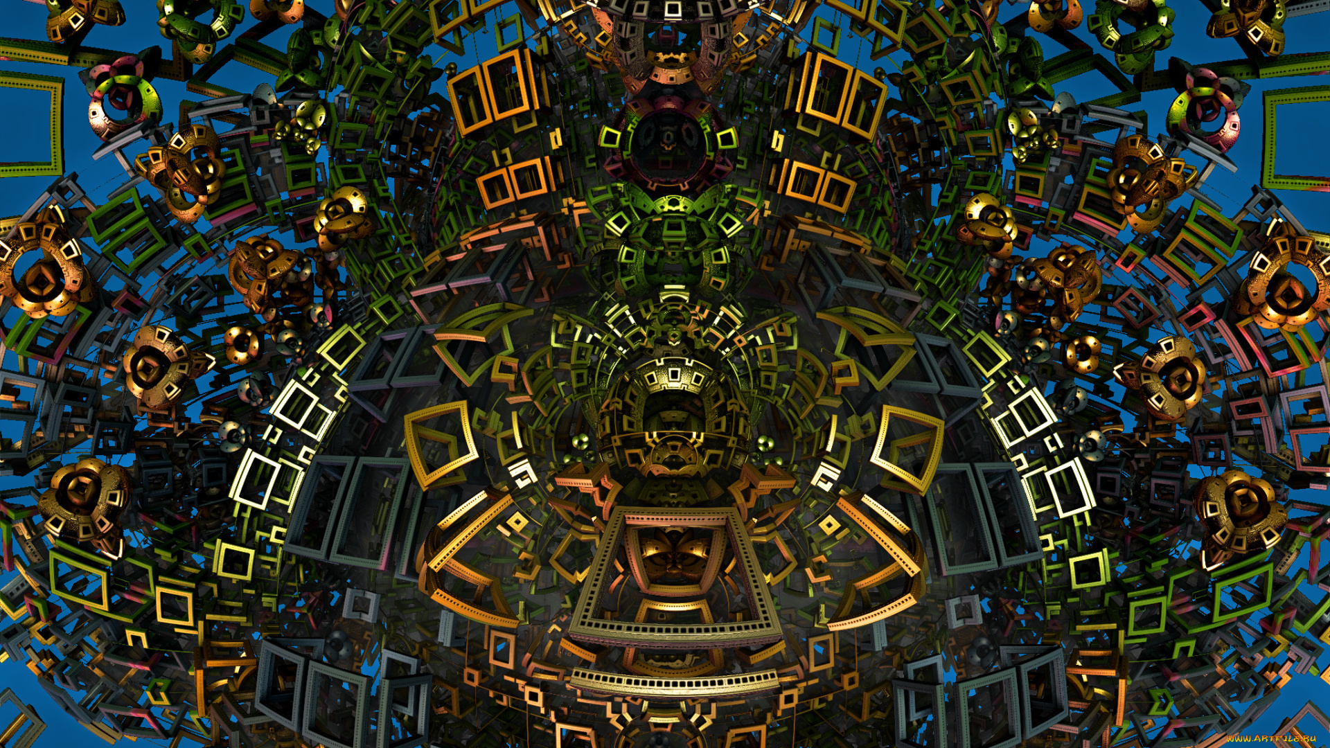 3д, графика, fractal, фракталы, фон, узор, цвета