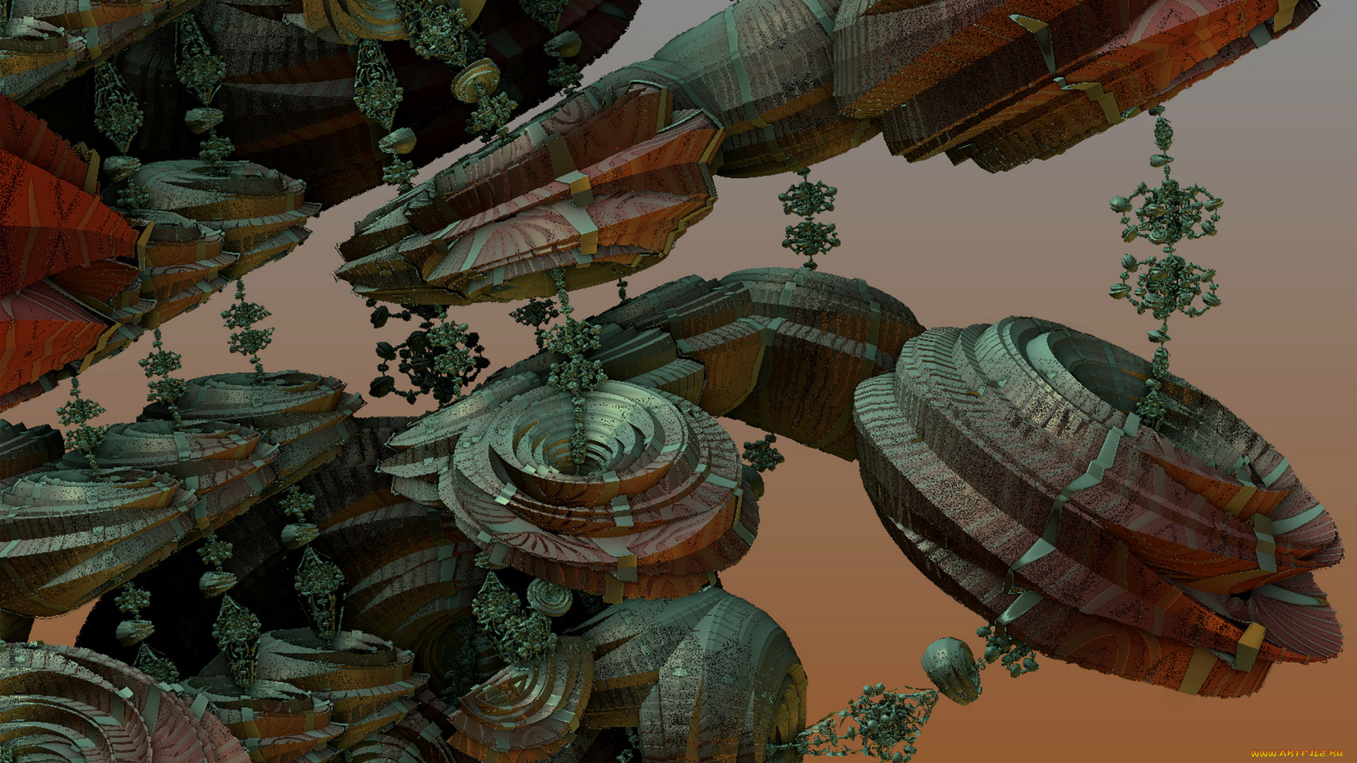 3д, графика, fractal, фракталы, фон, узор, цвета