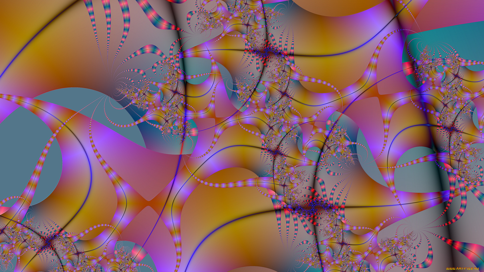 3д, графика, fractal, фракталы, узор, цвета, фон