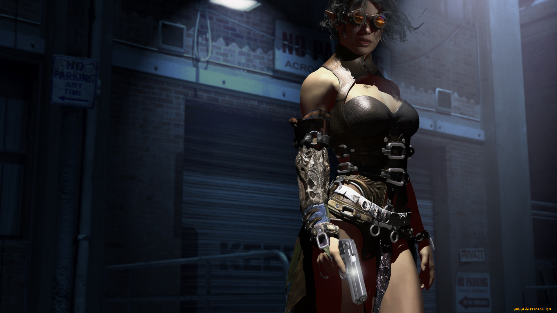 3д, графика, military, девушка, пистолет, очки