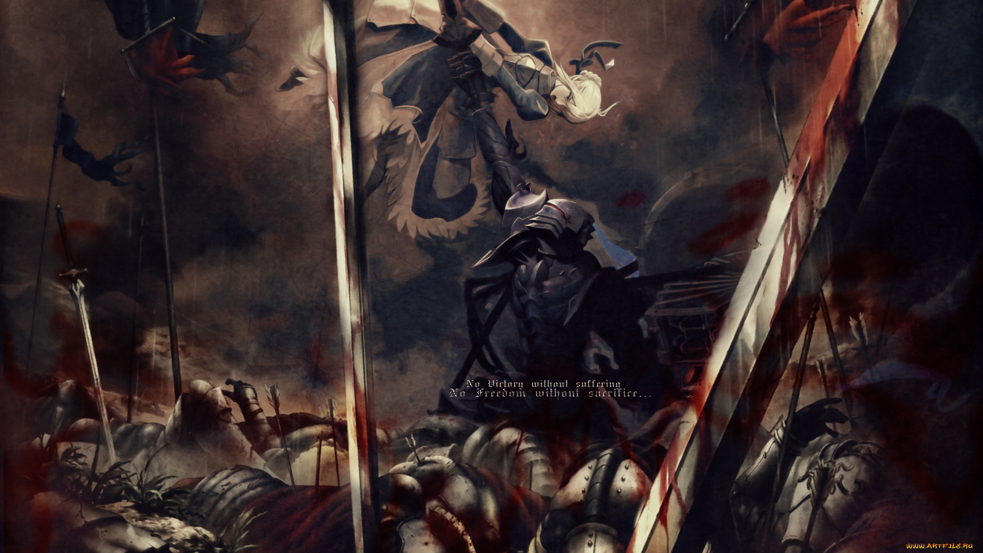 аниме, fate, zero, berserker, saber