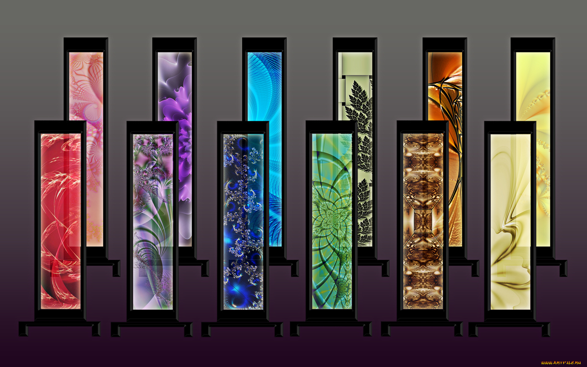 3д, графика, fractal, фракталы, фон, цвета, узор