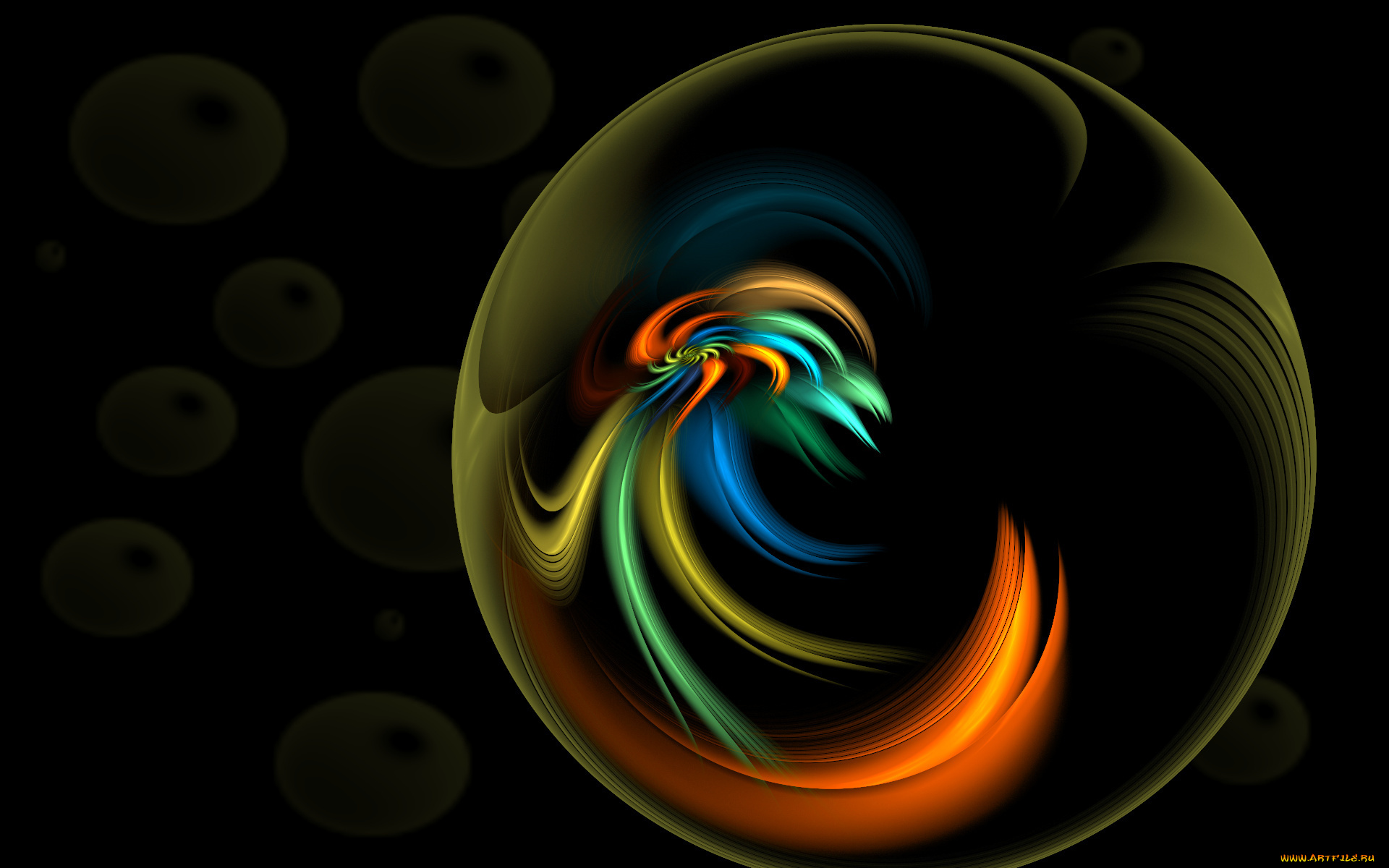 3д, графика, fractal, фракталы, фон, цвета, узор