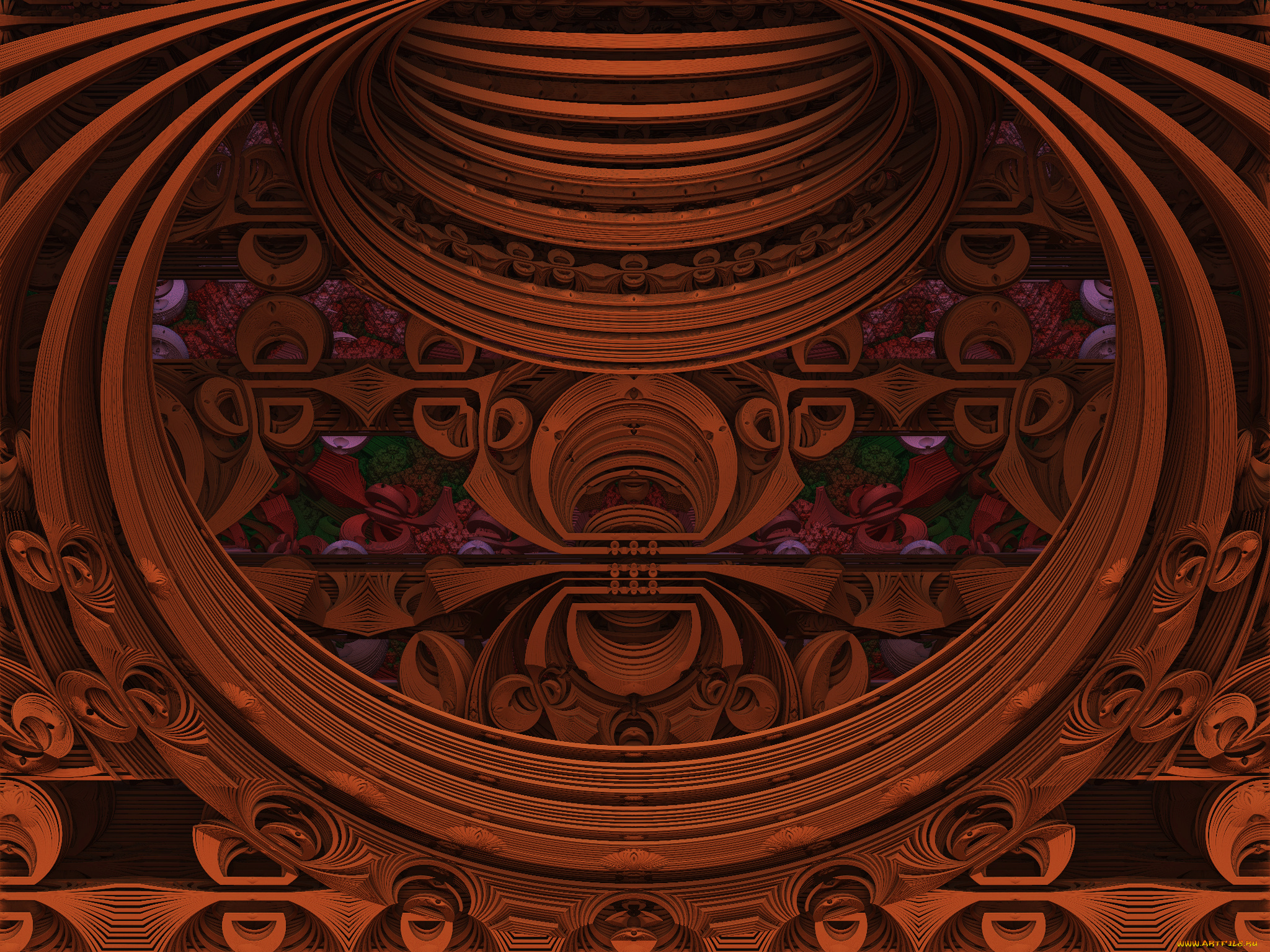 3д, графика, fractal, фракталы, фон, цвета, узор