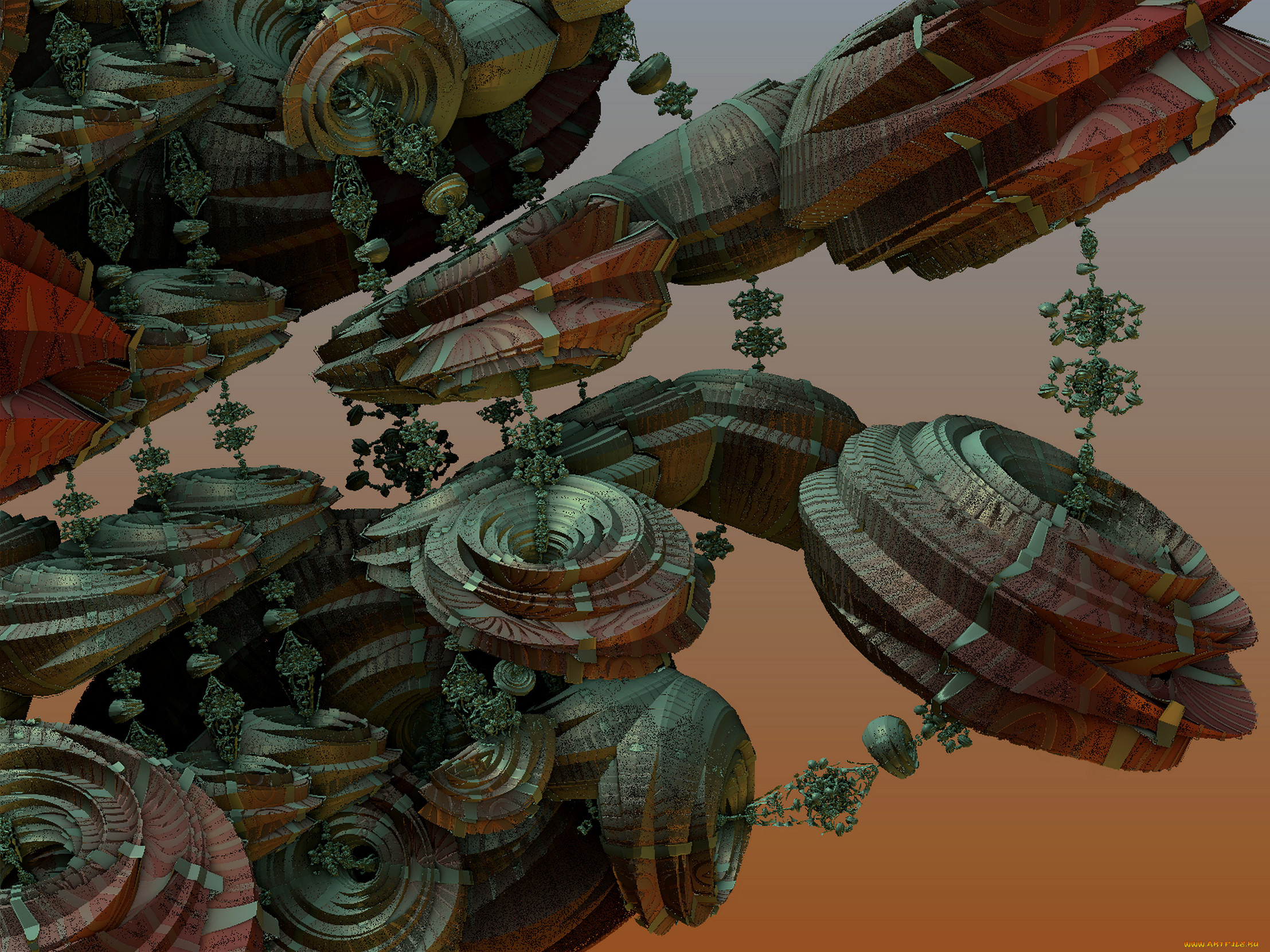 3д, графика, fractal, фракталы, фон, узор, цвета