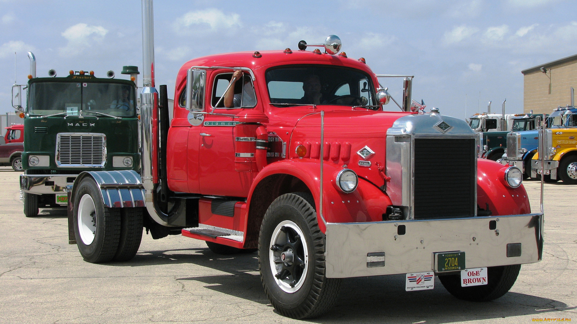 1954, diamond-t, 921fr, автомобили, diamond, тягач, седельный, тяжёлый, грузовик