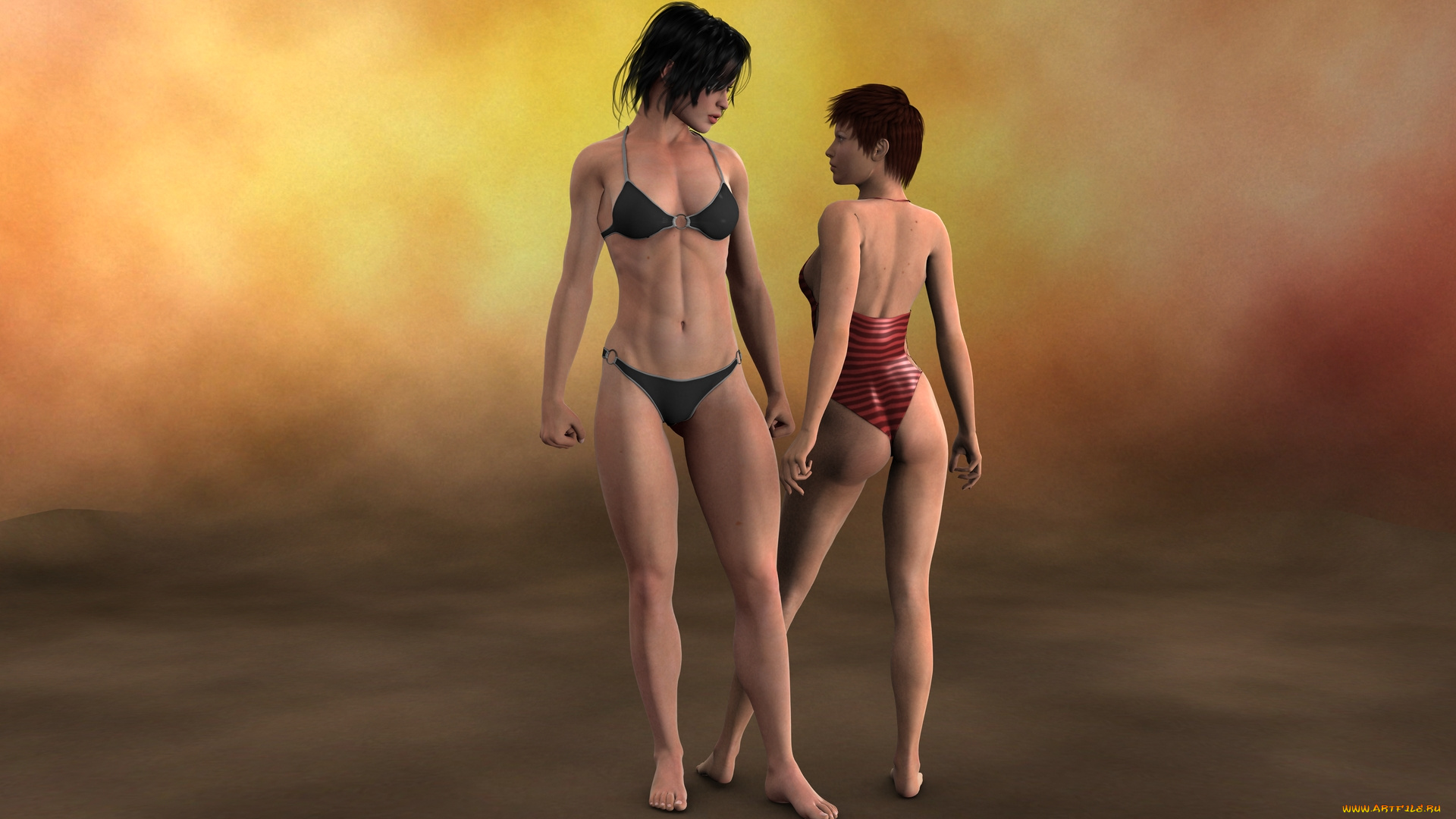 3д, графика, people, , люди, купальник, девушки