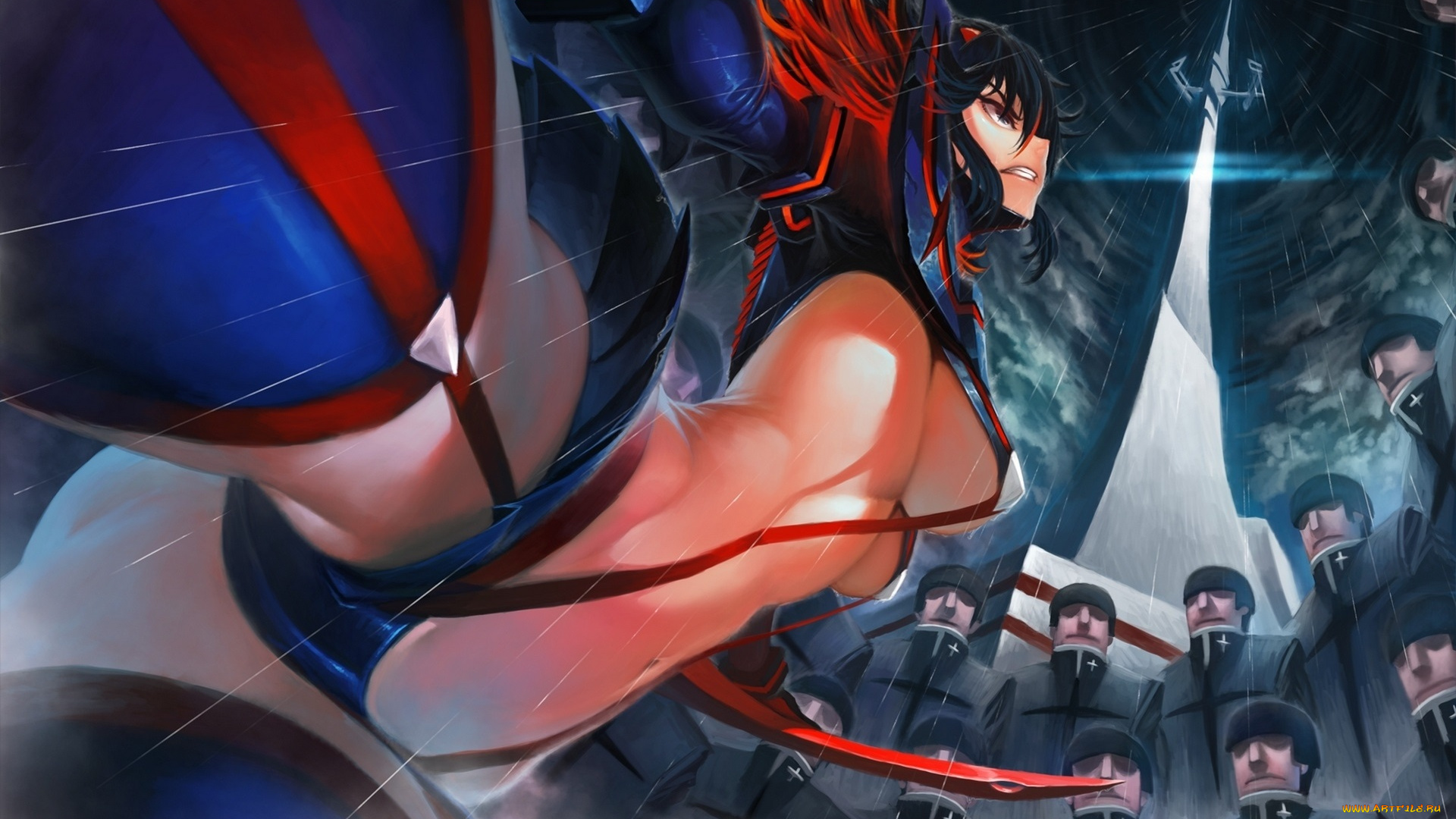 аниме, kill, la, kill, махач, рюко, матой, чулки, трусики, костюм, школьники