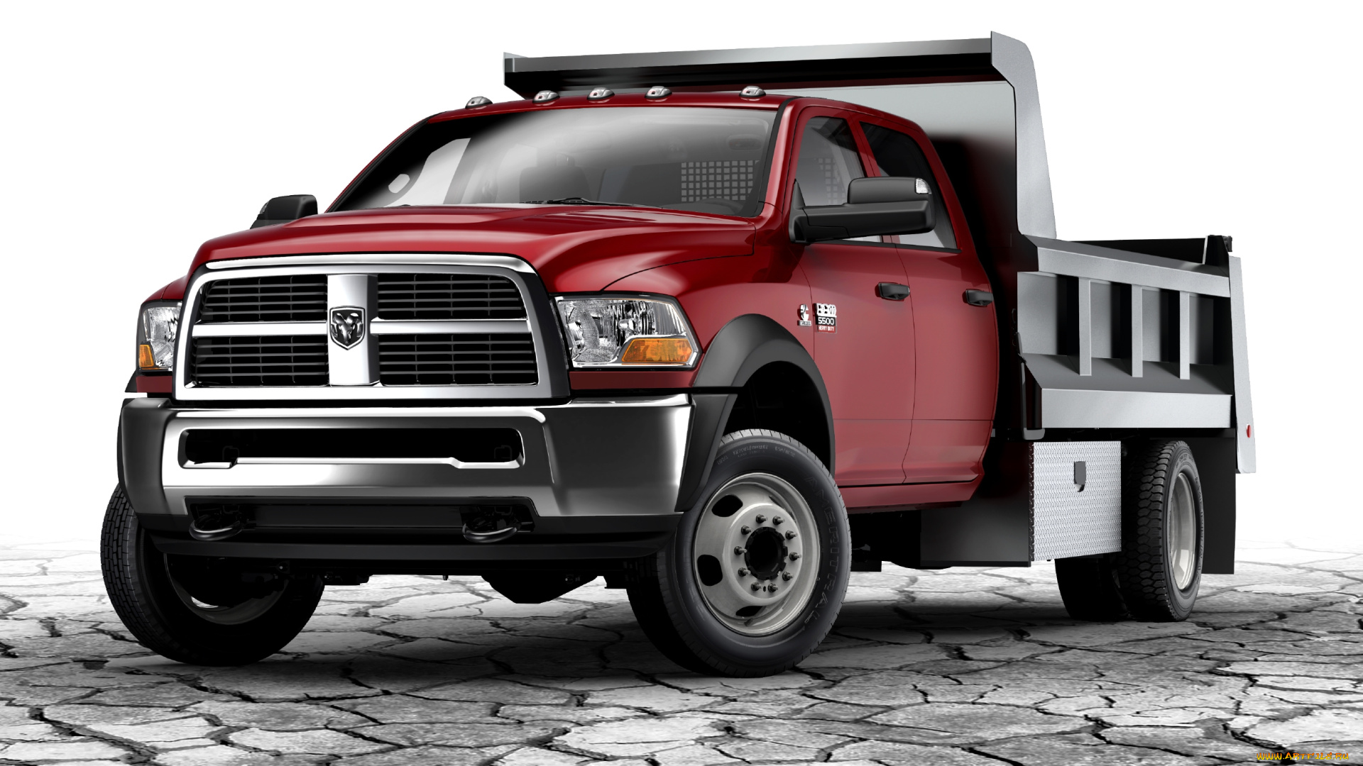 автомобили, dodge, додж, красный, самосвал, рам