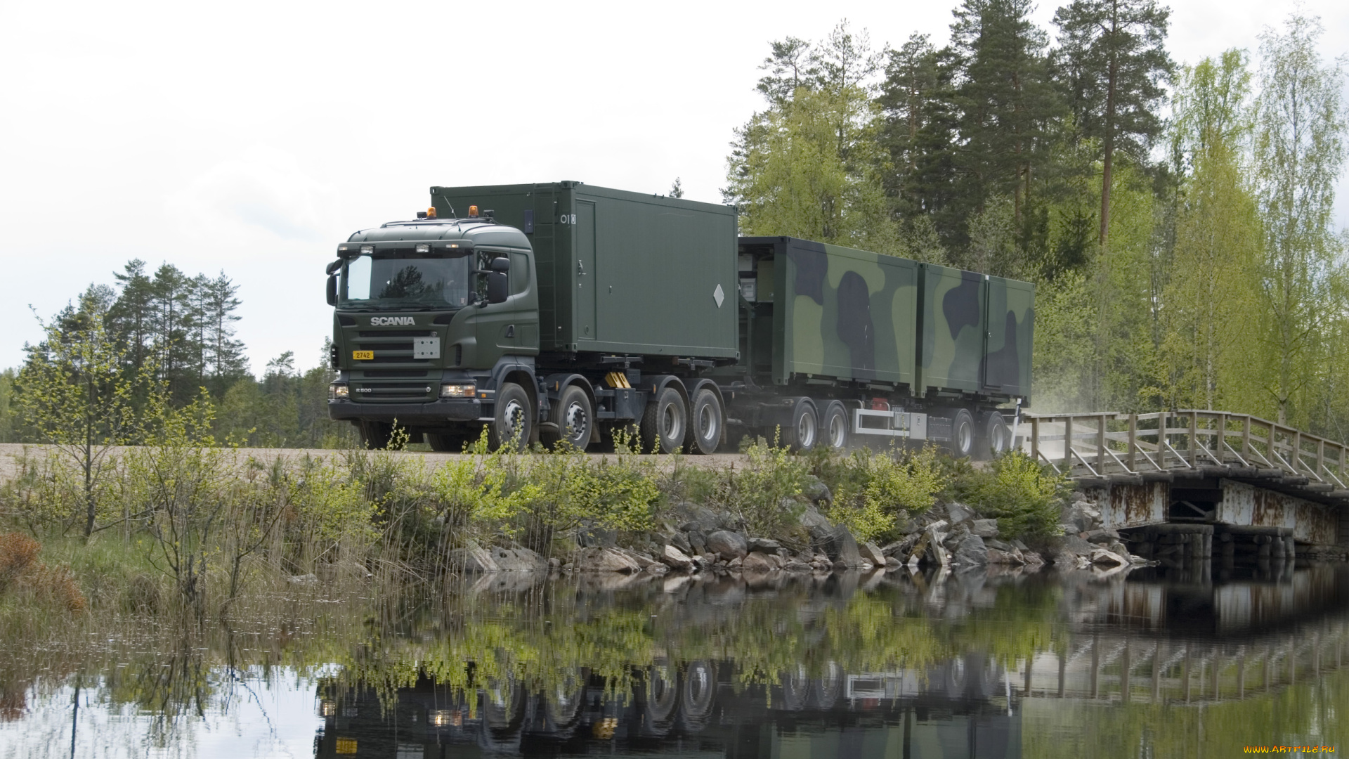 автомобили, scania, зелёный, скания, военный