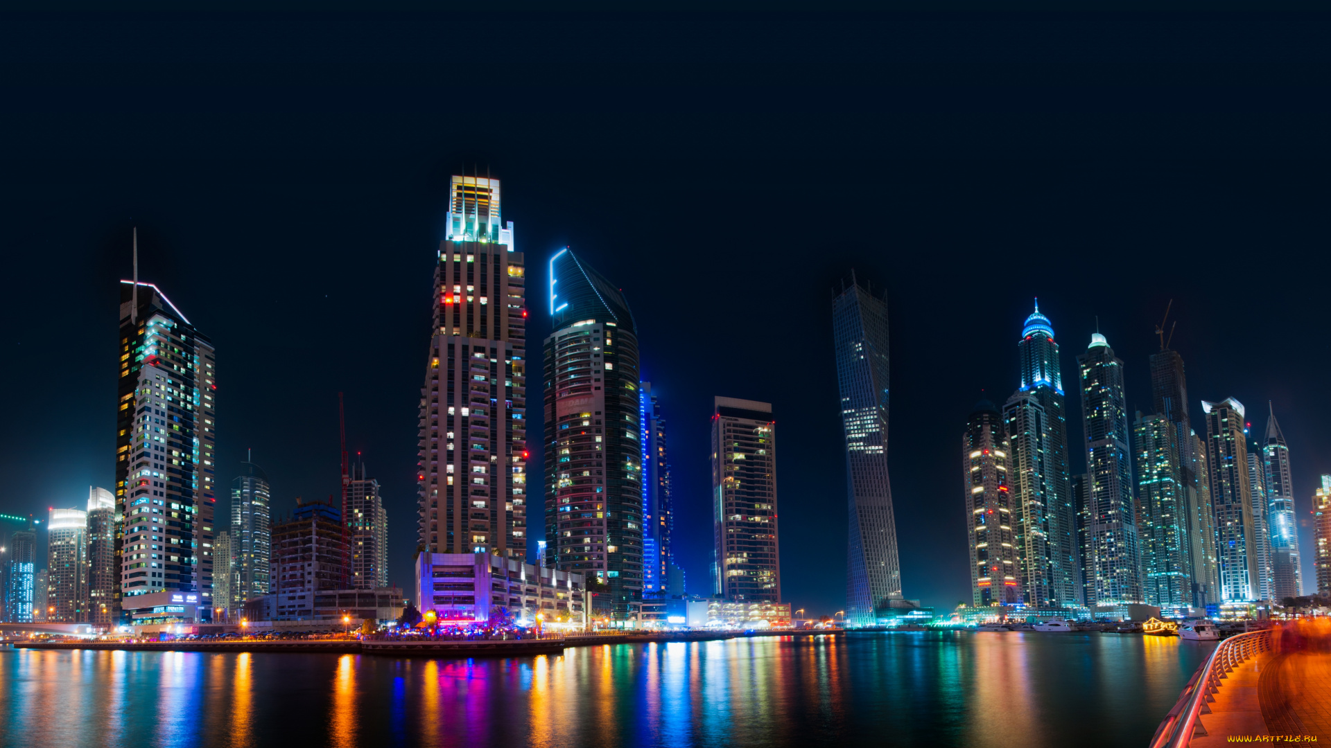 dubai, , uae, города, дубаи, , оаэ, небоскрёбы, гавань, здания, ночной, город, uae, дубай