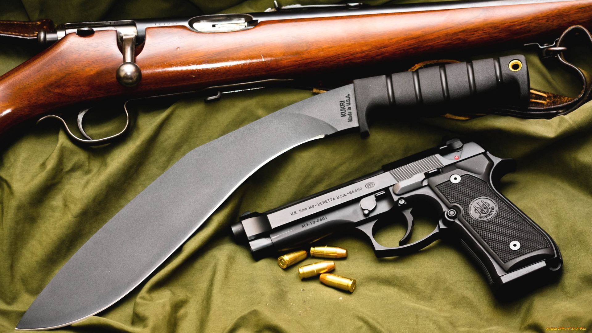 оружие, мачете, пистолет