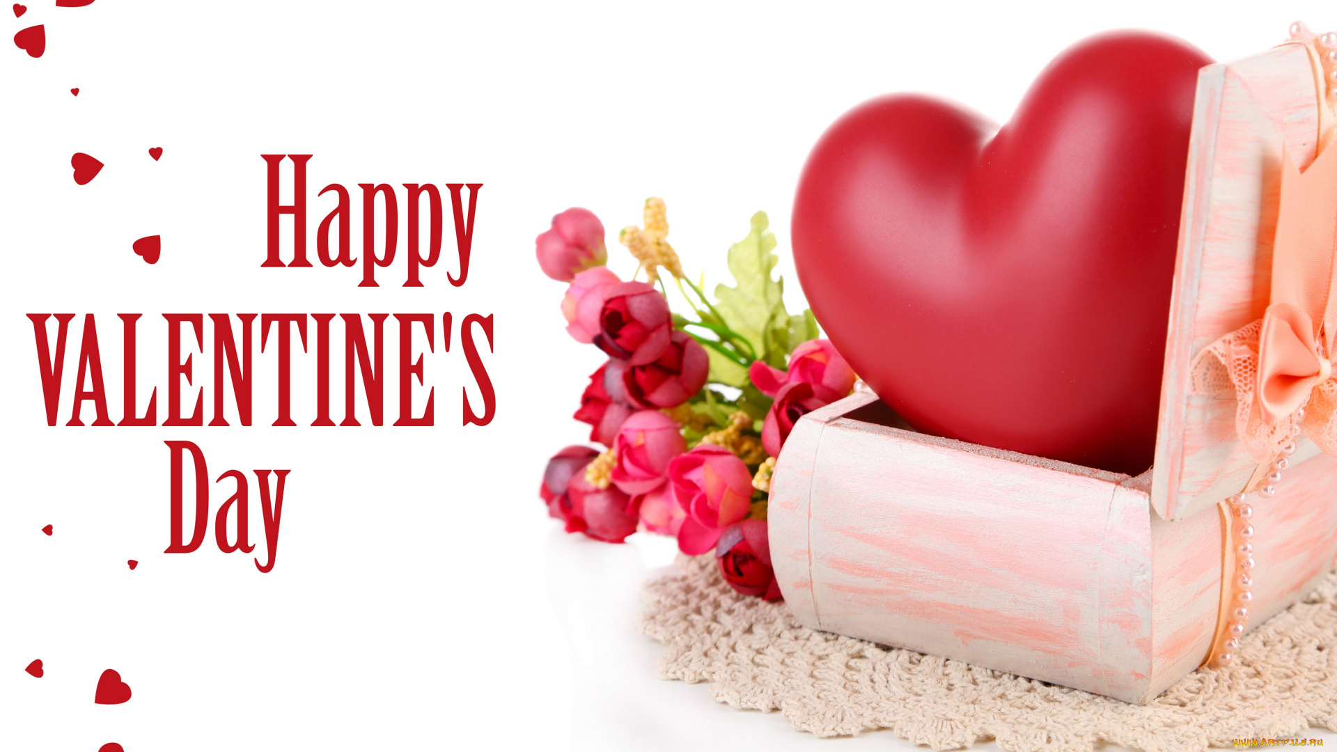 праздничные, день, святого, валентина, , сердечки, , любовь, цветы, сердце, шкатулка