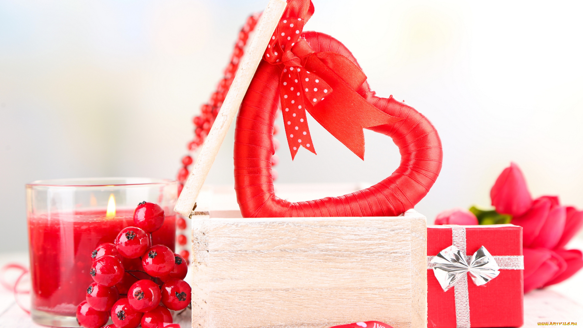 праздничные, день, святого, валентина, , сердечки, , любовь, шкатулка, сердце, цветы