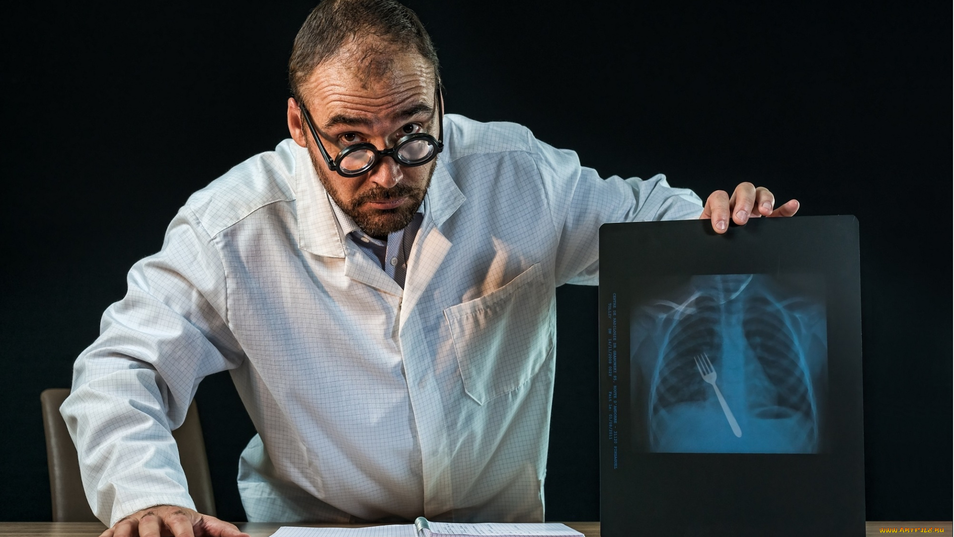 юмор, и, приколы, снимок, врач, вилка