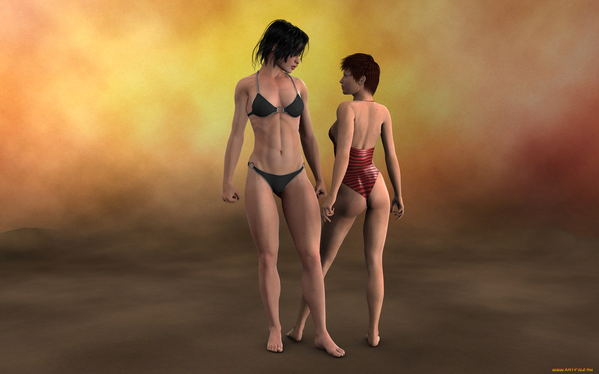3д, графика, people, , люди, купальник, девушки