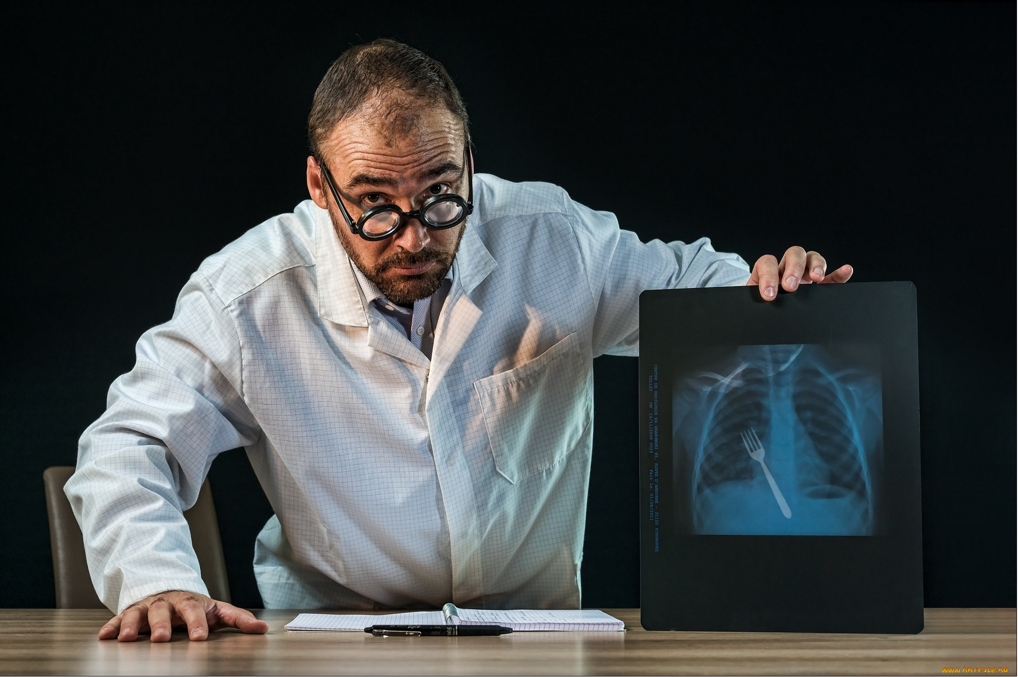 юмор, и, приколы, снимок, врач, вилка